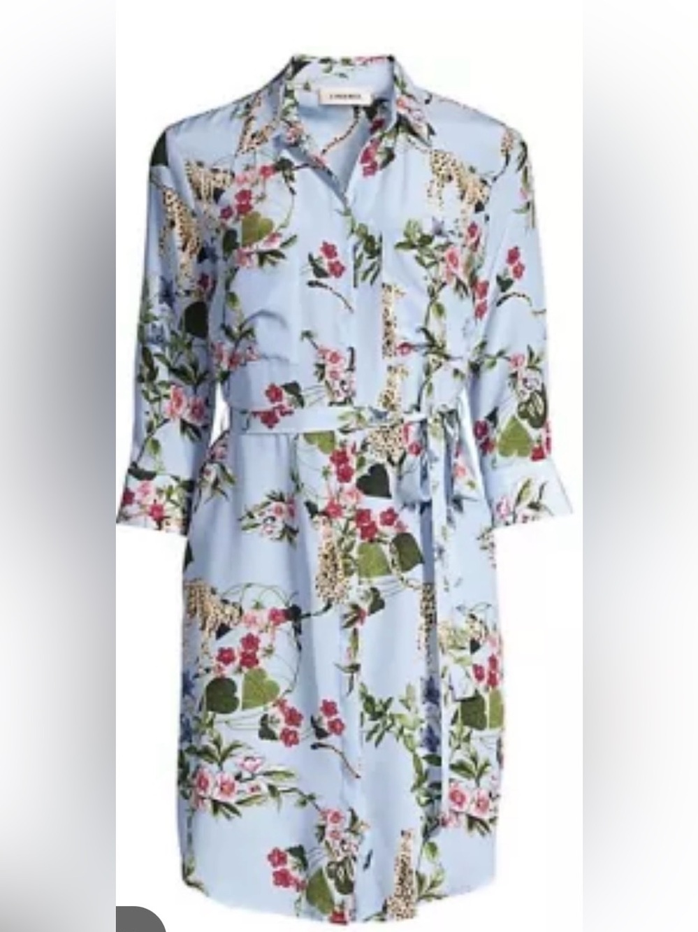 L'AGENCE Stella  Silk Shirt Dress